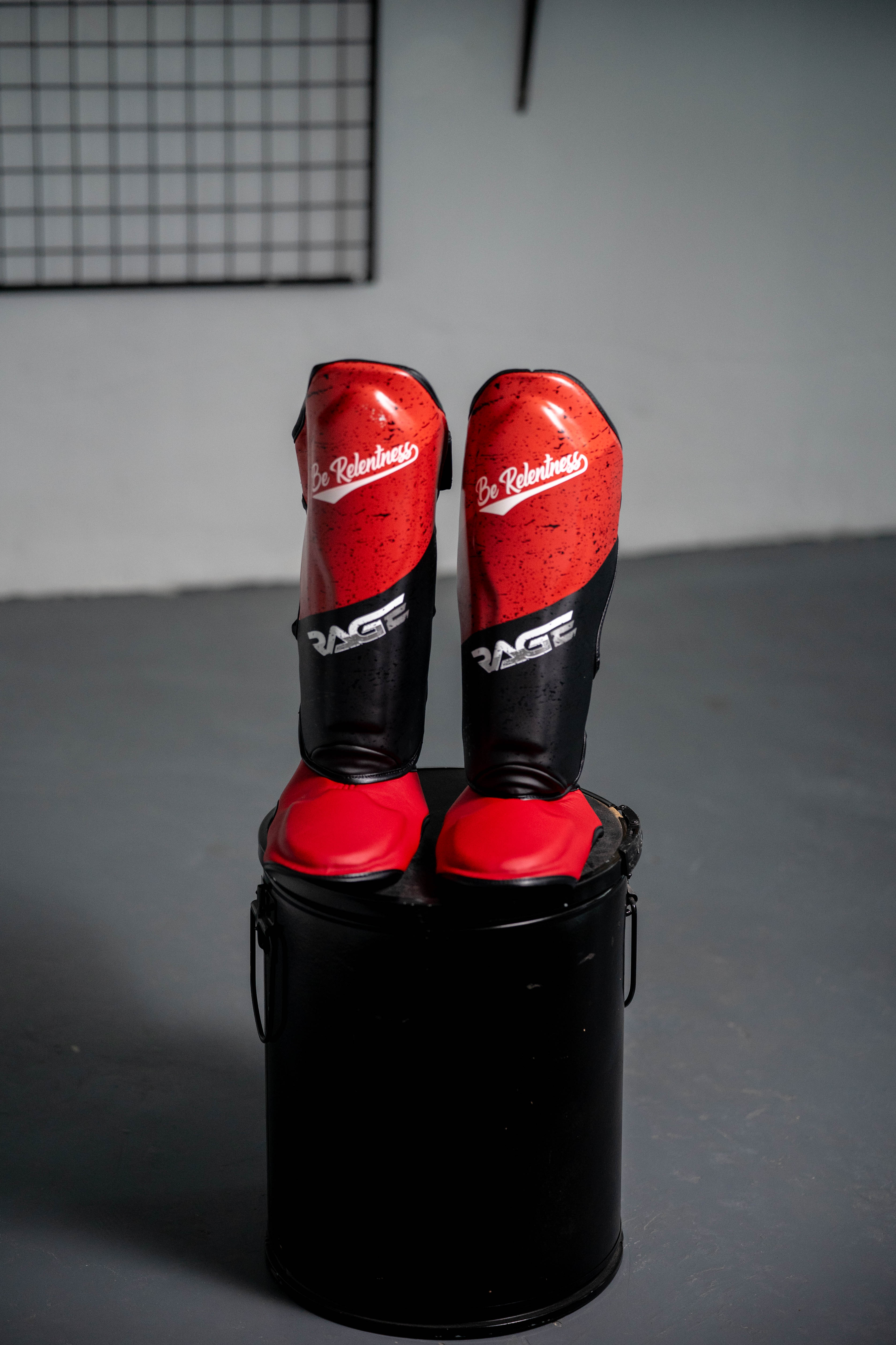 Protective Gear — shinguards red black