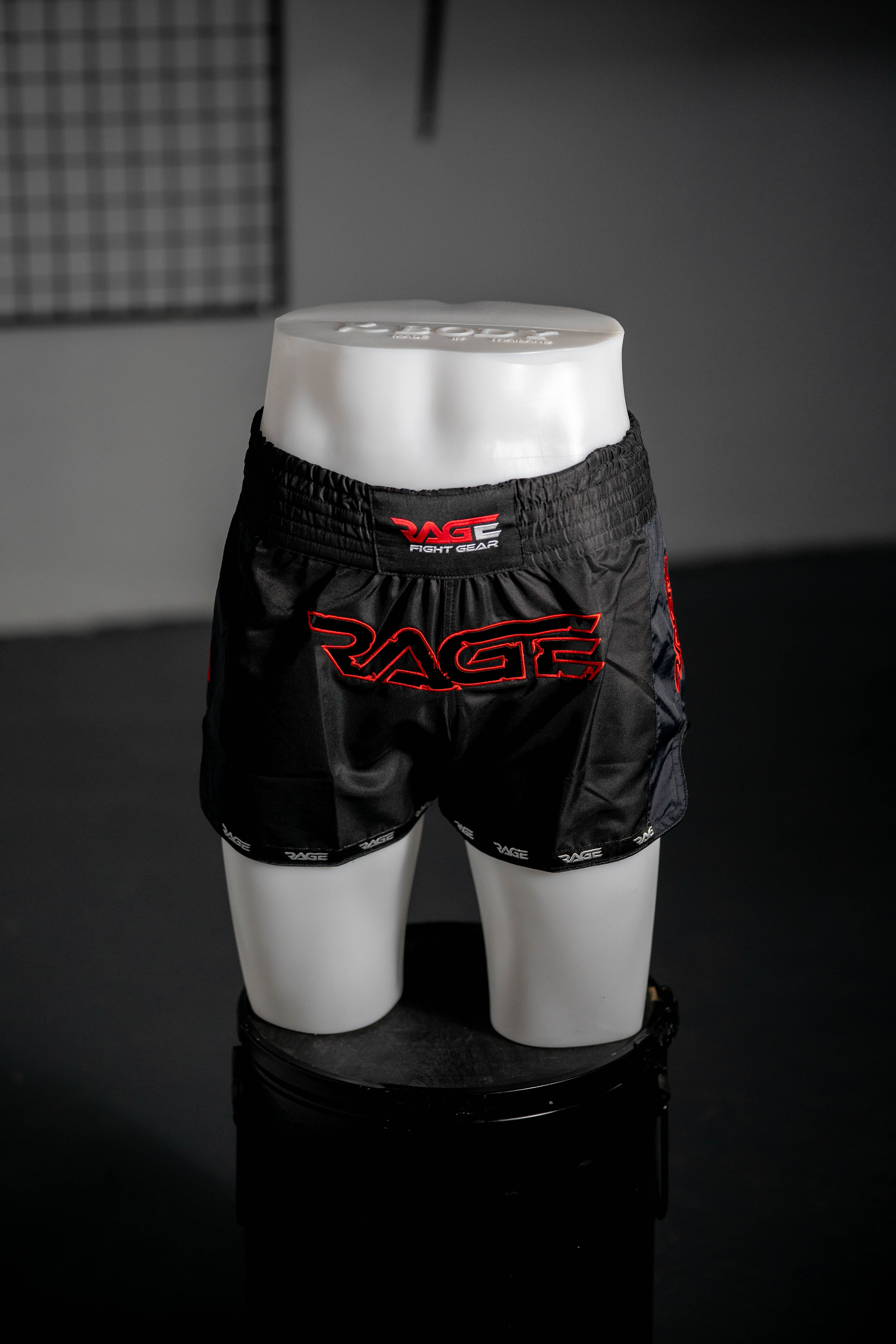 Muay Thai Shorts — muay thai shorts rage black red
